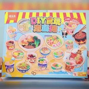 DIY Mini Noodle Stall Craft Kit   Pretend Play Instant Noodle Toy Set for Girls  Role Playing Food Stand with Realistic Accessories