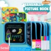 Portable Erasable Toys Coloring Book Blackboard Kids Toys Soft Stationery Book Coloring Kids DIY Chalk Drawing