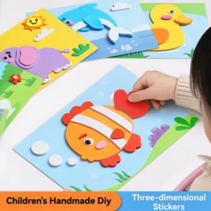 Kits Christ Montessori Educational Parent Child Sticker Art Foam EVA Craft 3D for Kids Cute Toys Interaction