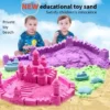 50PCS 2KG DIY Play Sand Set Kids Educational Toy Dynamic Eco Sand Castle Play Tools Kids Mainan Pasir Space Sand