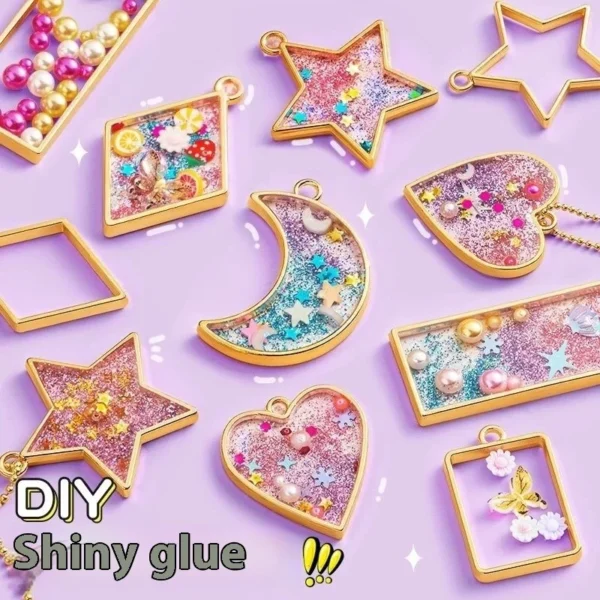DIY Resin Craft Kit for Girls   Shaky Fun Molds   Crystal Glitter Epoxy Supplies   Creative Educational Toy for Kids  Students   Young Crafters