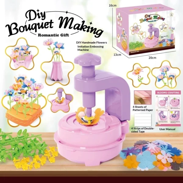 DIY Flower Press Craft Kit   Creative Pressed Flower Maker for Kids  Realistic Floral Art Toy   Gift for Girls